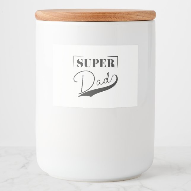 Etiqueta Para Comida Super Papá (Anverso)