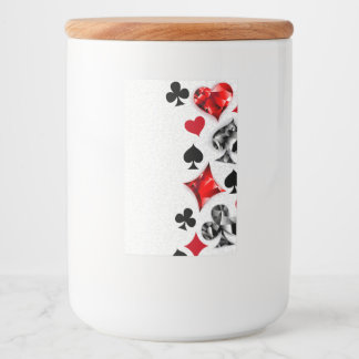 Etiqueta Para Comida Tarjeta de juego de jugador de póquer se adapta a 