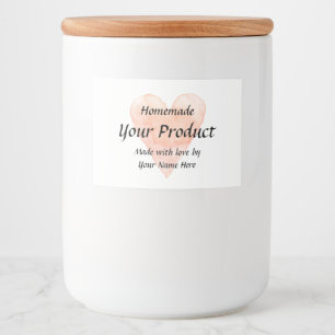 Etiqueta Para Comida tarro de enlatador de corazón vintage personalizad