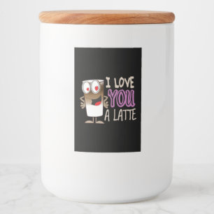Etiqueta Para Comida Te amo un latte