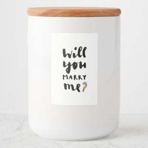 Etiqueta Para Comida ¿Te casarás conmigo?