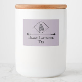 Etiqueta Para Comida Té de Polilla de Tinta Lavanda Polvorienta Vintage