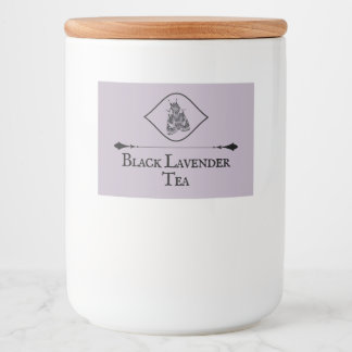 Etiqueta Para Comida Té de Polilla de Tinta Lavanda Polvorienta Vintage