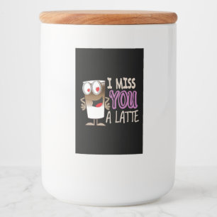 Etiqueta Para Comida Te echo de menos un latte