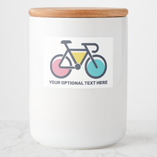 Etiqueta Para Comida Texto personalizado ciclando