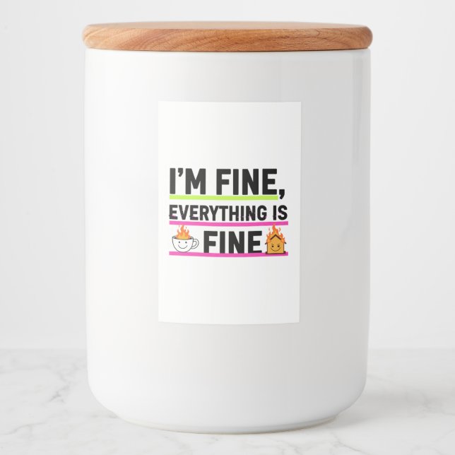 Etiqueta Para Comida The Ultimate "I'm Fine" Labels (Anverso)