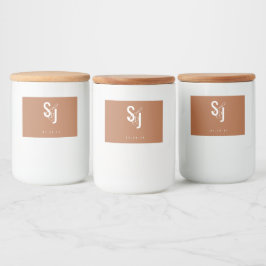 Etiqueta Para Comida Tipografía de Terracota minimalista Boda bohemio