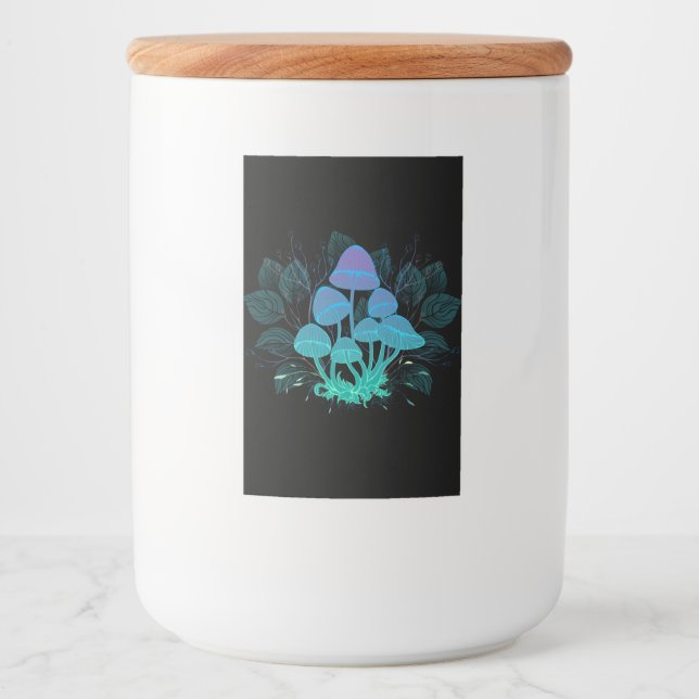 Etiqueta Para Comida Toadstools en Bushes (Anverso)