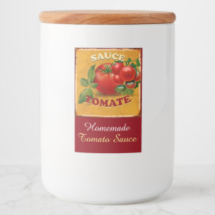 ETIQUETA PARA COMIDA TOMATES COCINA PRESERVADA, CANNINGS, SALSA DE TOMA