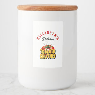 Etiqueta Para Comida Tomato Chutney