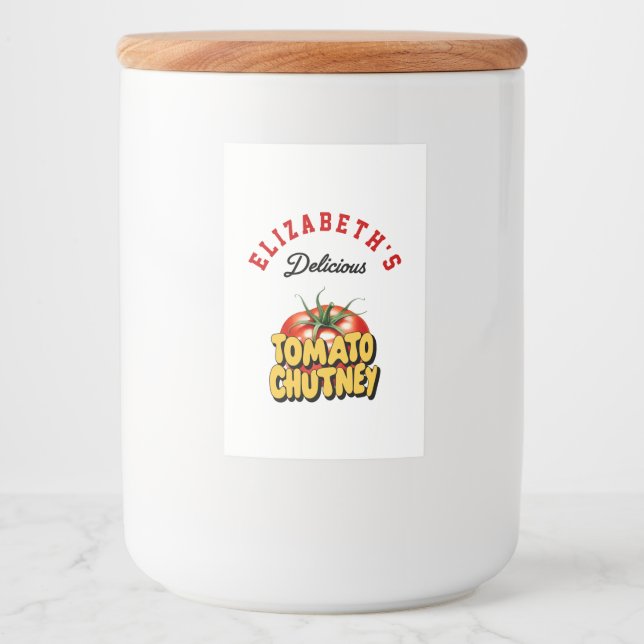 Etiqueta Para Comida Tomato Chutney (Anverso)