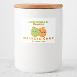 Etiqueta Para Comida Torta de llovizna Gooseberry y naranja