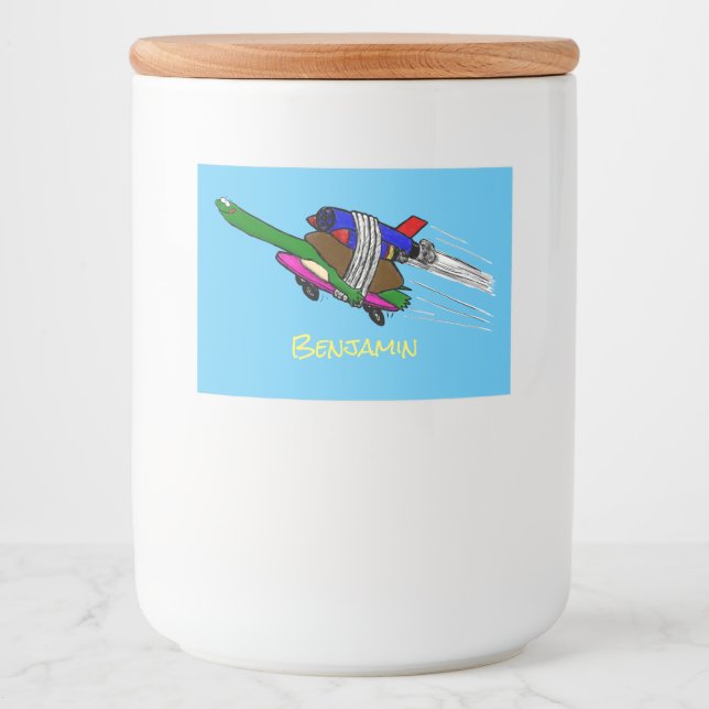 Etiqueta Para Comida Tortuga voladora (Anverso)