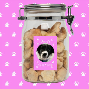 Etiqueta Para Comida Trato Mascota personalizado Jar