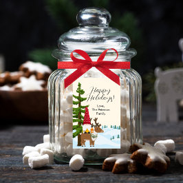 Etiqueta Para Comida Trek nórdico Feliz Navidad