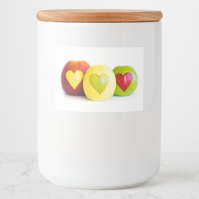 Etiqueta Para Comida Tres manzanas (Anverso)