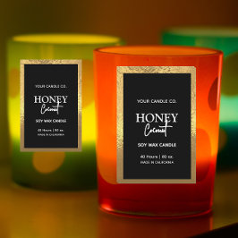 Etiqueta Para Comida Vela de borde de Relieve metalizado de estilo mini