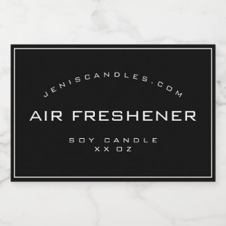 Etiqueta Para Comida Vela de estilo sencillo de borde blanco negro mini