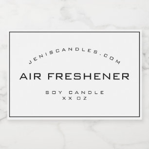 Etiqueta Para Comida Vela de estilo sencillo de borde negro blanco mini