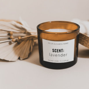 Etiqueta Para Comida Velas Minimalistas y limpias perfumadas