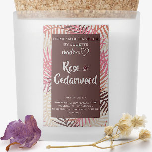 Etiqueta Para Comida Velas tropicales de soja dejan un embalaje de borg