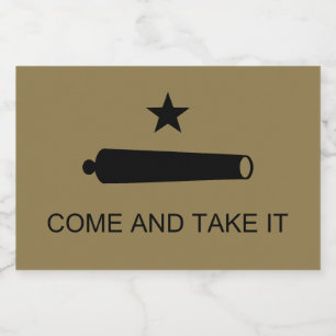 Etiqueta Para Comida ¡Ven Y Tómalo! Bandera de batalla del estado de Te