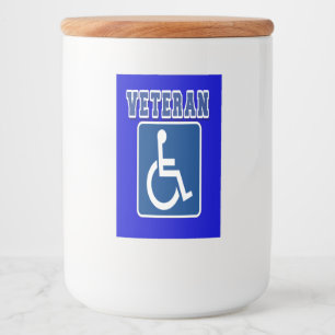 Etiqueta Para Comida Veterano discapacitado