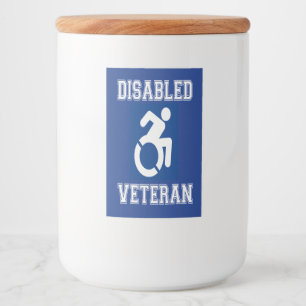 Etiqueta Para Comida Veterano discapacitado