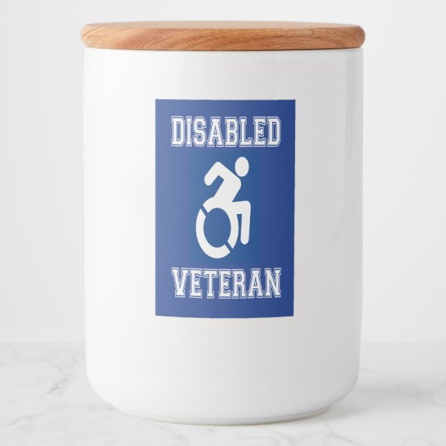 Etiqueta Para Comida Veterano discapacitado (Anverso)