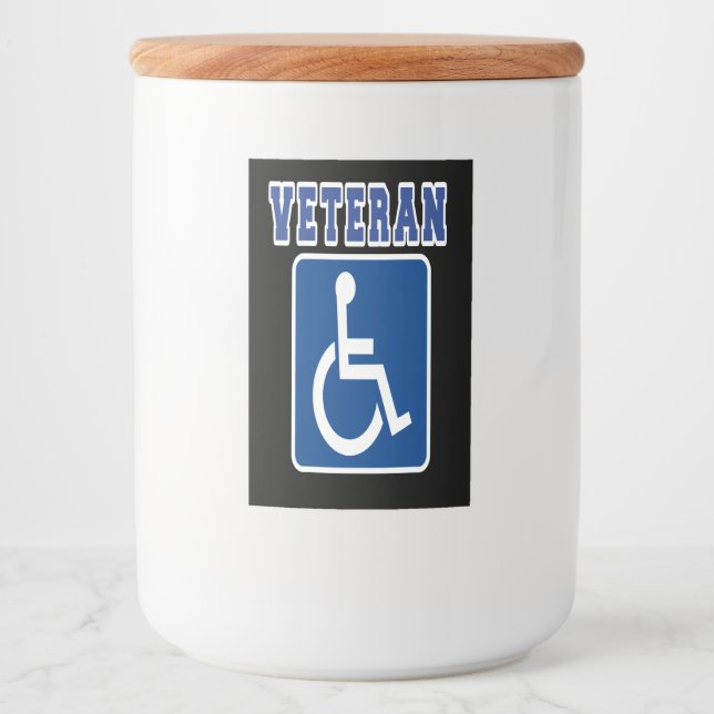 Etiqueta Para Comida Veterano discapacitado (Anverso)