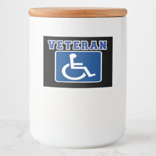 Etiqueta Para Comida Veterano discapacitado
