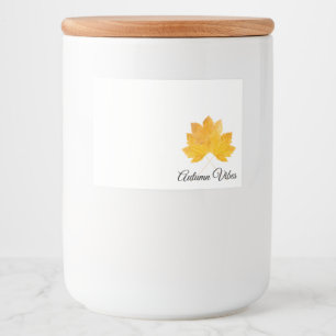Etiqueta Para Comida Vibes otoñales