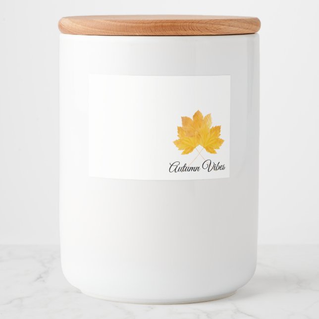 Etiqueta Para Comida Vibes otoñales (Anverso)