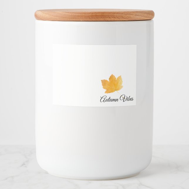 Etiqueta Para Comida Vibes otoñales (Anverso)