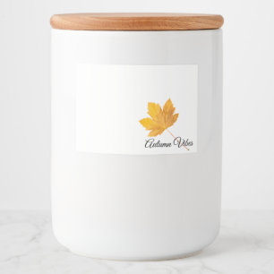 Etiqueta Para Comida Vibes otoñales