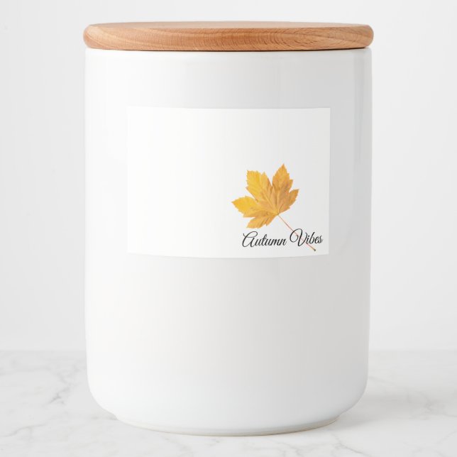 Etiqueta Para Comida Vibes otoñales (Anverso)