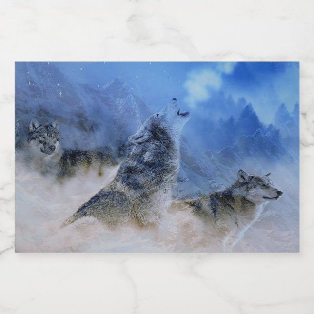 Etiqueta Para Comida Wolf Spirits (Etiqueta única)