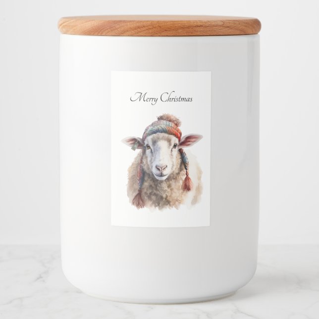 Etiqueta Para Comida Wooly Wonderland, personalizado (Anverso)