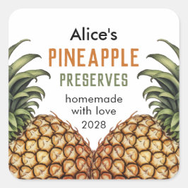 Etiqueta para conservas caseras de piña