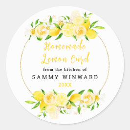 Etiqueta para conservas de crema de limón casera