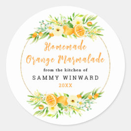 Etiqueta para conservas de mermelada de naranja ca