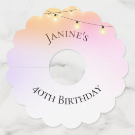 Etiqueta Para Copas De Vino 40.º Cumpleaños Leyes Personalizadas