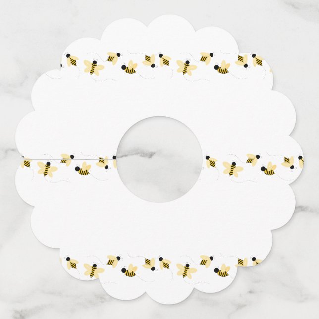 Etiqueta Para Copas De Vino Abejas de burbujas (Anverso)