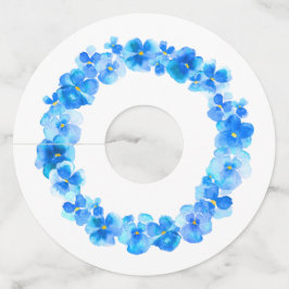 Etiqueta Para Copas De Vino Acontecimientos de bodas de flores de arte de colo