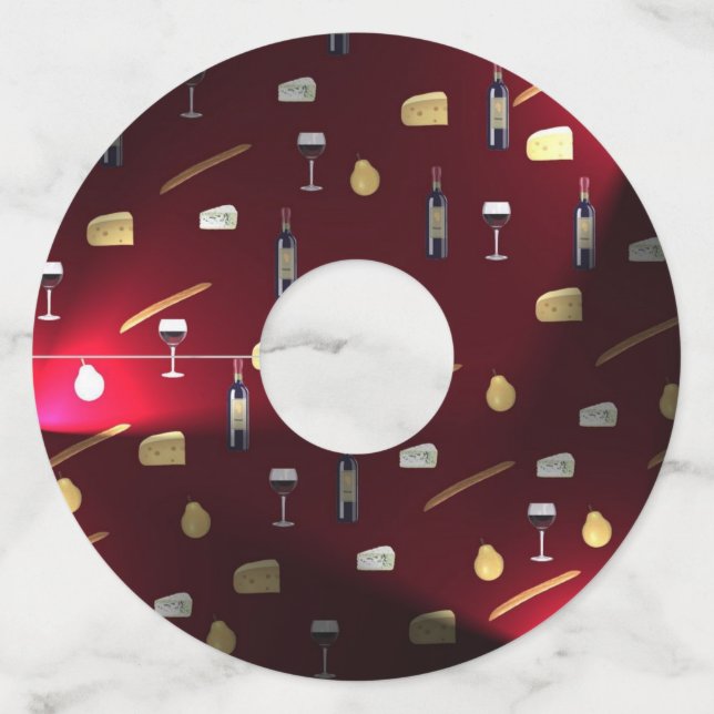 Etiqueta Para Copas De Vino Alimentos Delight Cranberry Lights (Anverso)