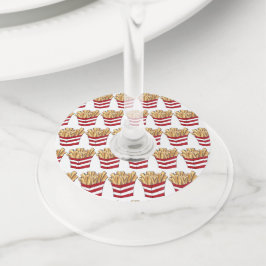 Etiqueta Para Copas De Vino Alimentos rápidos para fritos y pequeños frijoles 