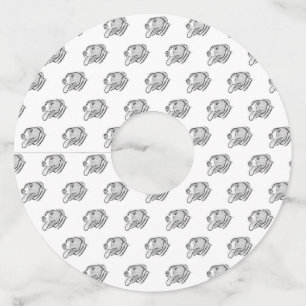 Etiqueta Para Copas De Vino amante de los animales