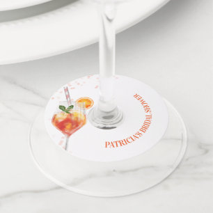 Etiqueta Para Copas De Vino Amor en la primera ducha de novias en Spritz