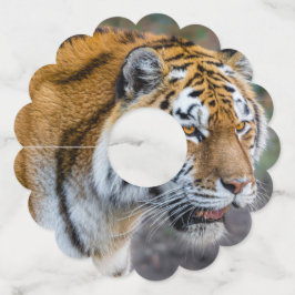 Etiqueta Para Copas De Vino Amur tiger