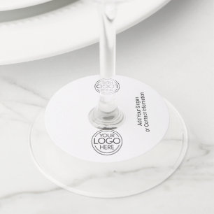 Etiqueta Para Copas De Vino Añadir el logotipo corporativo moderno Minimalista
